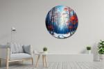 Ölgemälde rund groß fotorealismus winterlandschaft  kunst kaufen onlinel